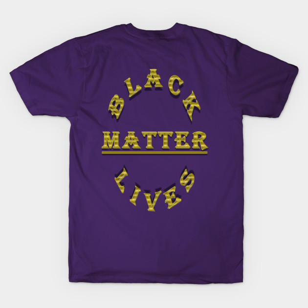 BLM - Black Lives Matter - Two Sided - Gold Ring With Gold Letters and Black Background by CDC Gold Designs